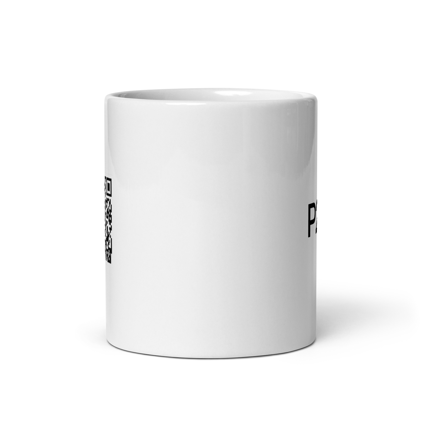 White glossy mug